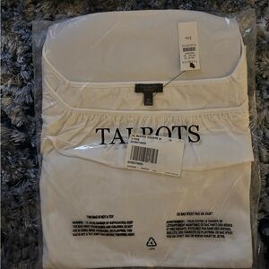 Talbots Ruffle Square Neck Tshirt 3XP